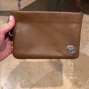 Vince Camino Leather Crossbody Bag, Golden Brown
